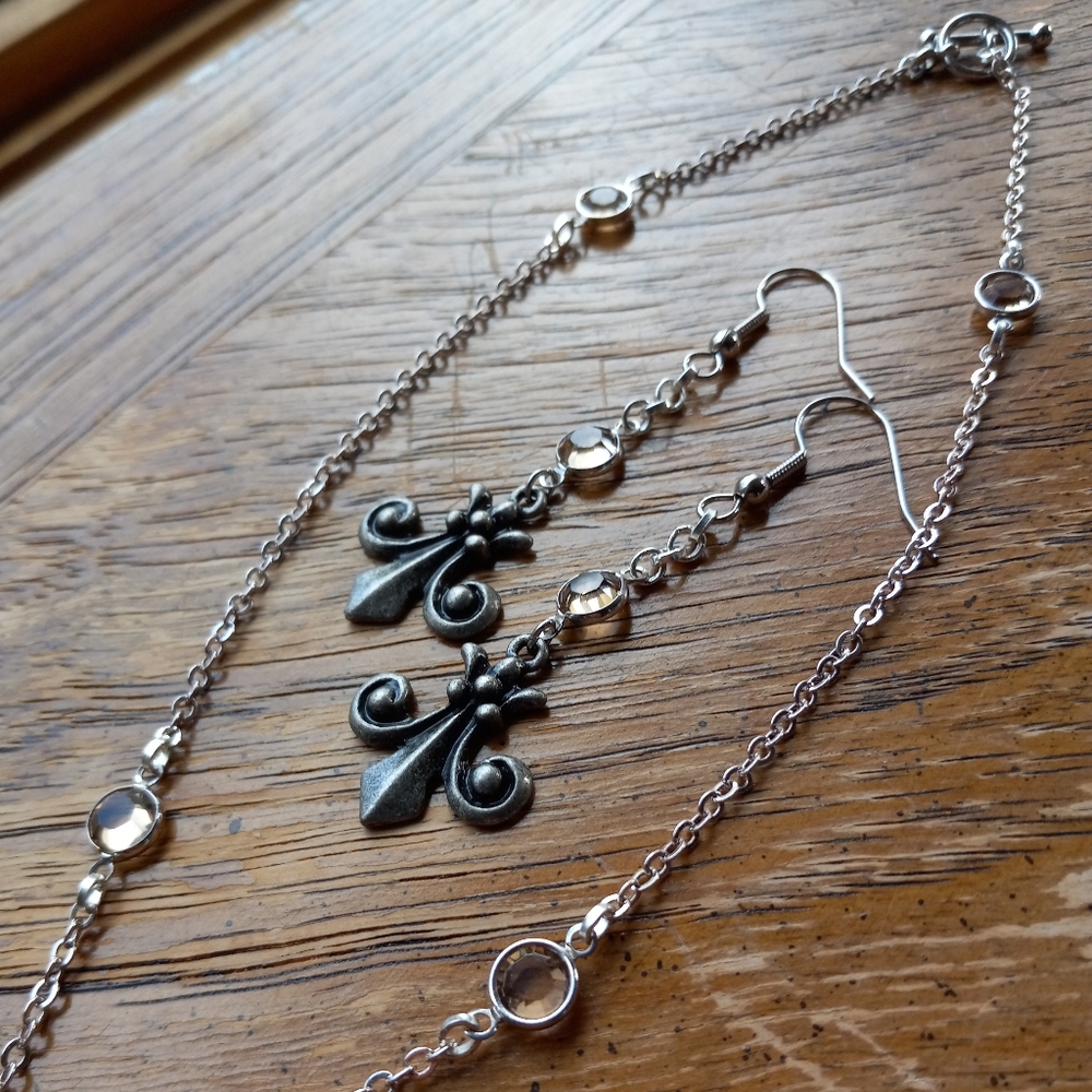 Handmade Matching Topaz Crystal Jewelry Set!!!!